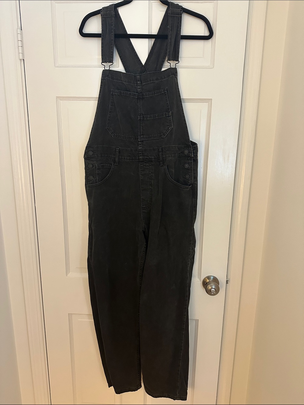 We The Free Black Denim Jumpsuit Overalls